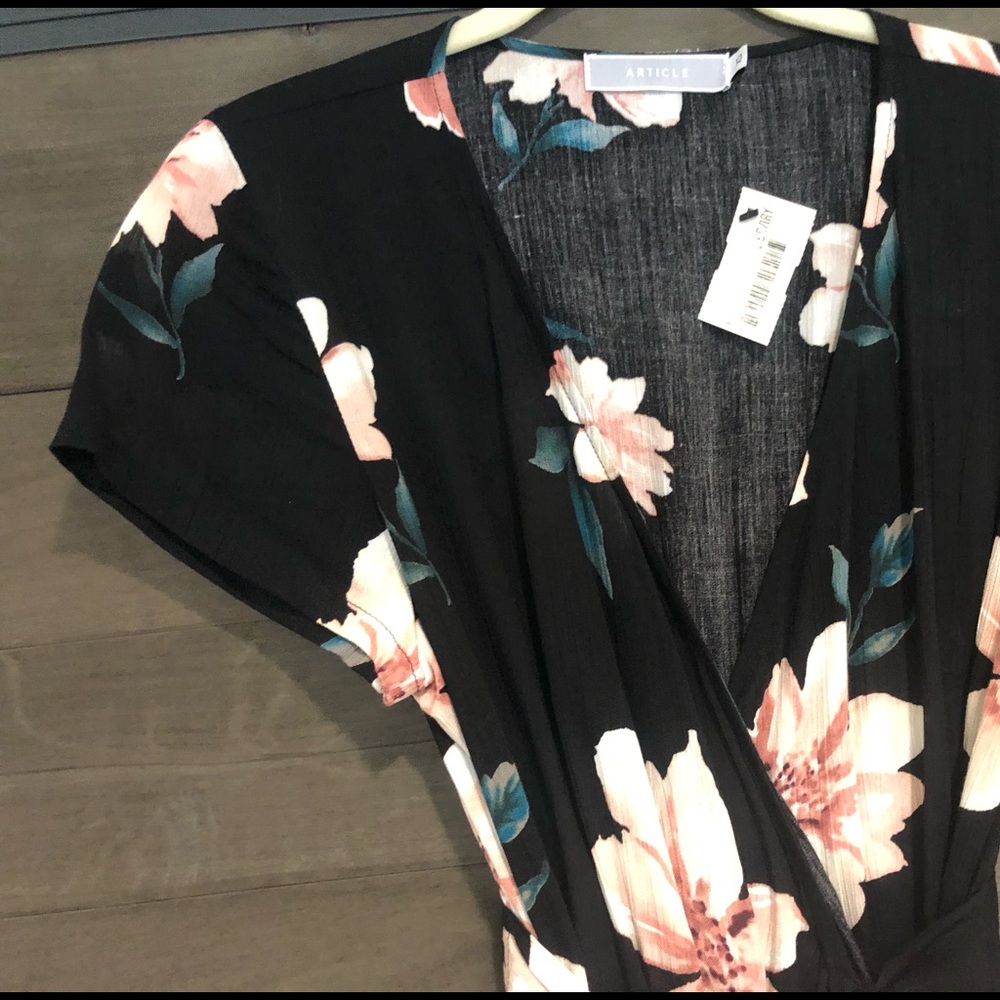 Beautiful Floral Wrap Dress